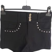 Daisy stretchy korte broek met studs zwart M