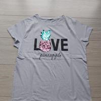Glo-Story t-shirt lichtblauw love pineapple L