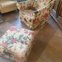 Fauteuil en footstool