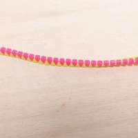 Rits armband 190x5mm geel roze groen. Nieuw 