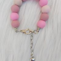 Sleutelhanger roze met zilveren hartje