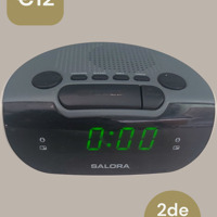 Salora wekker radio wit grijs