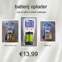 Batterij oplader 2 or 4 AAA/AA inclusief 2x AAA of 2AA