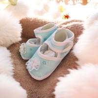 Junior Joy Babyschoenen Newborn Lichtblauw Met Bloemetjes