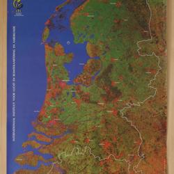 Poster met satellietbeeld van Nederland