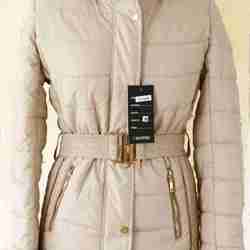 Winterjas met afneembare capuchon, beige, Maat M (nieuw) 