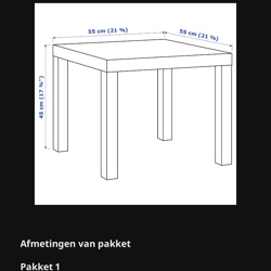 Salon tafeltjes Ikea LACK 55x55cm 8 stuks  
