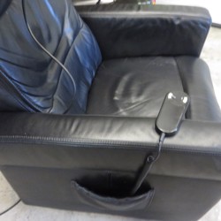 relax stoel  zwart gebruikt 