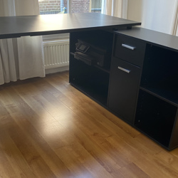 Hoekbureau Lex - zwart - 136x68x75 cm
