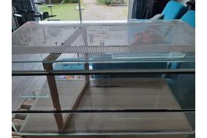 Gerbilarium/hamsterhok glas met schuifruiten