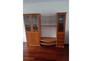 Kersen Houten Vitrinekast