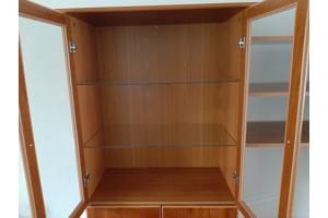 Kersen Houten Vitrinekast