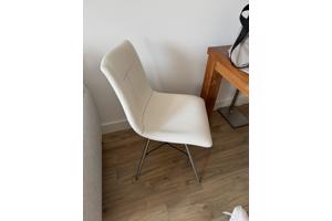 4 witte eetkamer stoelen