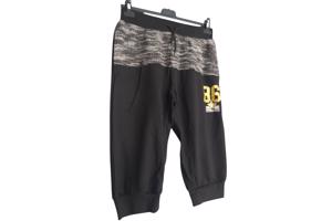 Heren korte broek zwart grijs L