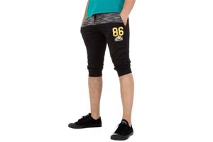 Heren korte broek zwart grijs L
