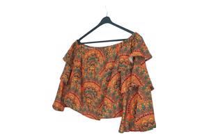 Off shoulder croptop oranje M