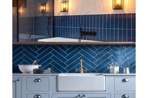 Handvormtegels blauw cifre colonial marine glans 7,5x30