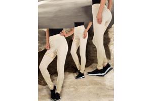 Holala stretchy legging creme goud glitter S/M