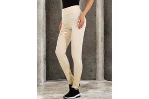 Holala stretchy legging creme goud glitter S/M