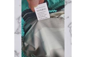 Zwembroek short geblokt groen zwart L