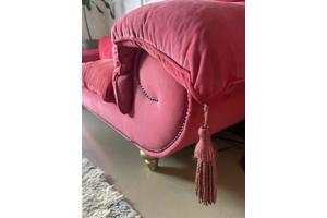 Rode velvet 3-zits bank