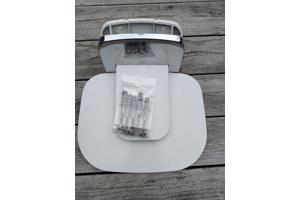 Opklapbaar stoeltje 35 x 27 cm kunststof/chroom