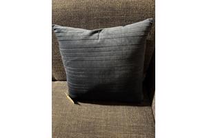 Blauw corduroy kussen nieuw 45 x 45 cm