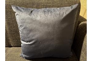 Blauw corduroy kussen nieuw 45 x 45 cm