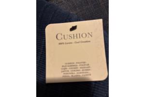 Blauw corduroy kussen nieuw 45 x 45 cm