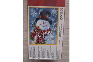 nr 77 Diamond Painting sneeuwpop 50x40cm (rond)