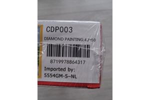 nr 77 Diamond Painting sneeuwpop 50x40cm (rond)