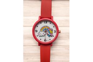 Horloge voor Kinderen - Regenboog - Kast 34 mm - Rood