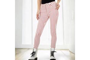 Redial Denim Paris skinny jeans wit rood M/38