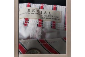 Redial Denim Paris skinny jeans wit rood M/38