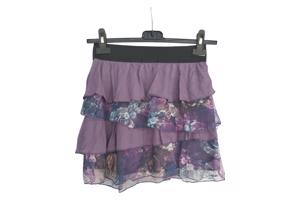 Metrofive mini rok met laagjes van kant lila paars S/M