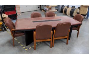 Luxe kantoor/vergaderruimte tafel met 6 stoelen
