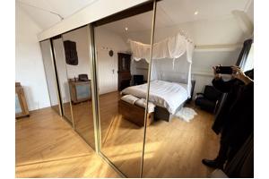 5 spiegeldeuren op rails 192x92 cm