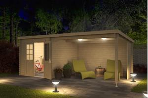 Blokhut met overkapping Sunniva 570x275 Onbehandeld vuren