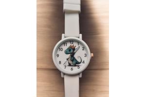 Horloge voor Kinderen - Draak - Kast 34 mm - Wit