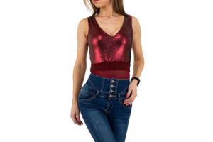 Glo-Story glitter lovers body wijnrood M/L