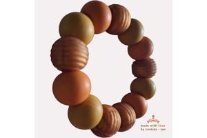 Noekies Handgemaakte Bijtring mosterdgeel goud - Nieuw!