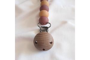 Speenkoord roos pasteloranje oudroze