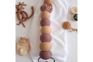 Speenkoord roos pasteloranje oudroze