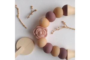 Speenkoord roos pasteloranje oudroze