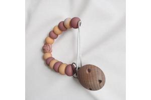 Speenkoord roos pasteloranje oudroze