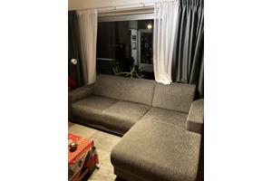 Grijs hoekbank 3 personen