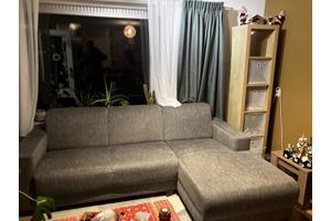 Grijs hoekbank 3 personen