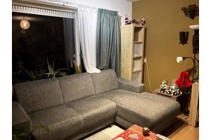 Grijs hoekbank 3 personen