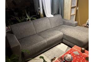 Grijs hoekbank 3 personen