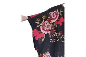 zomerjurk bloemen zwart roze M
